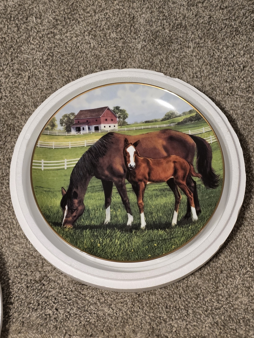 Morning On The Farm Collector's Decorative Horse Plate